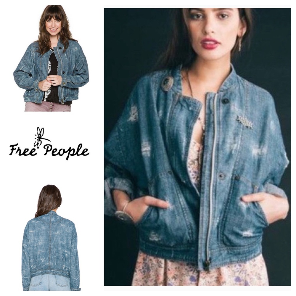 💙 NEW Free People Denim Jacket